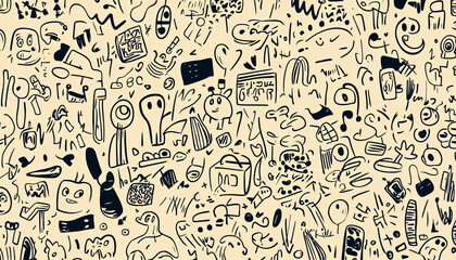 seamless pattern with flowers and butterflies