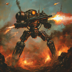 Futuristic Mech Warfare