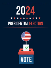 Fototapeta premium United States of America 2024 Presidential Election day