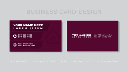 modern creative professional business card and name card horizontal simple clean template vector design
