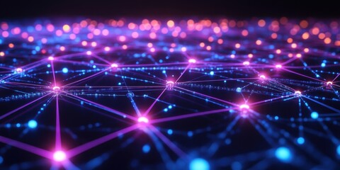 Obraz premium a network of glowing lights