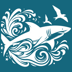 illustration of a shark