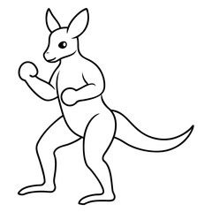 Playful Kangaroo in a Colorful Outback Scene Vector Illustration for Nature Lovers
