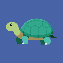Tortoise Moving Vector Illustration Showcasing the Beauty of Slow Movement
