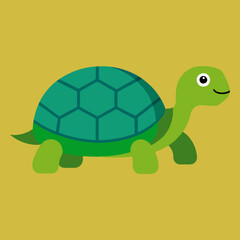 Creative Tortoise Moving Vector Illustration for Nature Inspired Artwork
