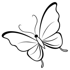 Vibrant Butterfly in Flight Vector Illustration Celebrating the Freedom of Nature
