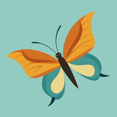 Lively Butterfly in Flight Vector Design Embracing the Joy of Springtime Wonders
