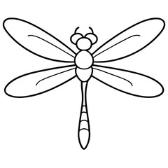 Dragonfly Suspended in Air Captured in Vibrant Vector Illustration for Nature Lovers
