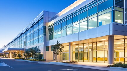 Modern office building with glass facade