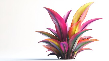 Fototapeta premium Vibrant Tropical Plant with Colorful Leaves