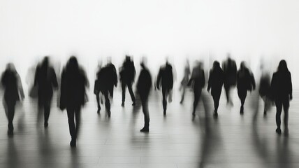 Group of Business people walking in the office corridor,People in business center walking at hall,motion go around at coworking space,Wide image,Concept of office life,co working space.