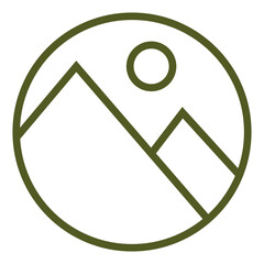 Mountain Linear Icon
