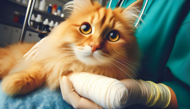 gato enfermo en el veterinario