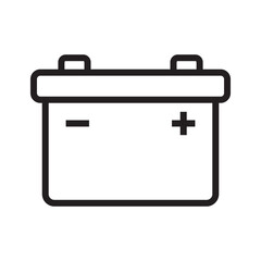 Car battery icon. Car accumulator icon. Auto battery symbols.