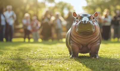 cute pygmy hippopotamus