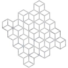 亀甲　模様　銀色