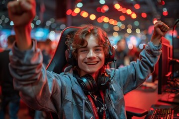 eSports Gamer Celebrating Victory