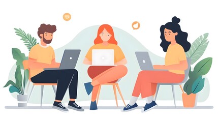 Remote worker networking with other travelers at a digital nomad meetup