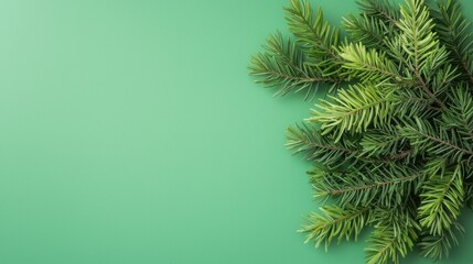 Obraz premium Green foliage against a subtle green background.