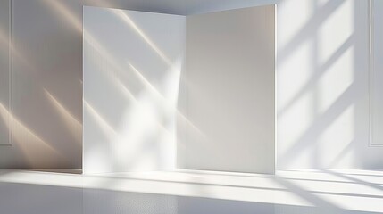 Minimalist White Room with Sunlight