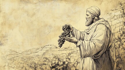 Fototapeta premium Divine Expectation in Isaiah: Careful Cultivation Meets Sour Outcome, Sour Grapes in a Beloved Vineyard