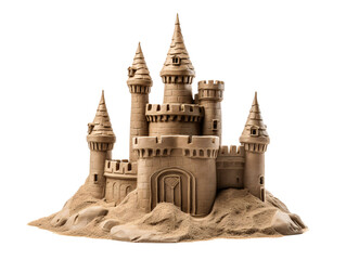 a sand castle with towers and towers