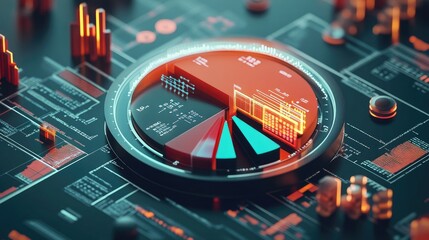 Obraz premium Vibrant Data Visualization and Analytics Concept