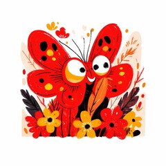 Obraz premium Colorful Butterfly in Lush Meadow Setting