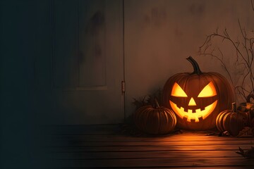 Jack-o-Lantern Halloween Invitation Wallpaper