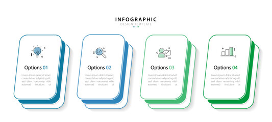 Infographic template 4 Step timeline journey isolated background, Data visualization flat simple design. presentation graph. Business timeline creator 4 options, vector illustration.