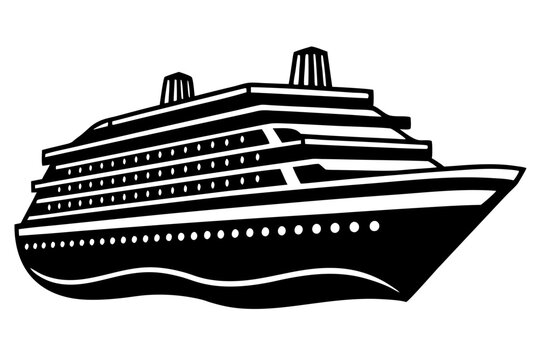 recommend clip art: 
                    cruise ship icon, cruise ship silhouette vector illustration
                    
                    