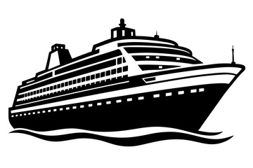 
cruise ship icon, cruise ship silhouette vector illustration

