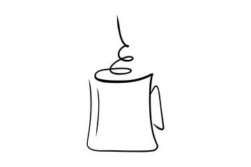A hand-drawn doodle of a cup. Good for any project.	