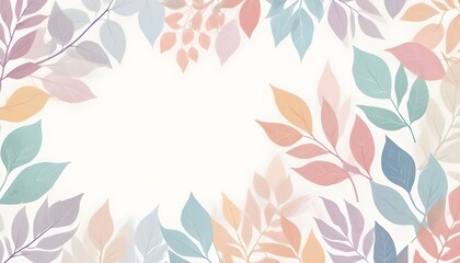 Autumn background featuring a decorative frame of vibrant colored leaves, perfect for adding a personal message or text, capturing the essence of the fall season