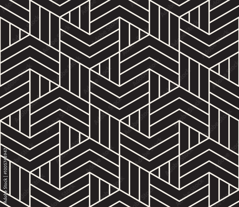 Wall mural vector seamless pattern. modern stylish abstract texture. repeating geometric tiles