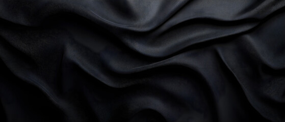 Fototapeta premium Abstract Black Silk Fabric Texture