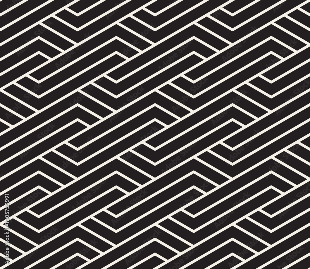 Wall mural vector seamless pattern. modern stylish abstract texture. repeating geometric tiles