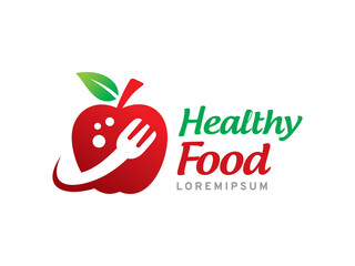 Healthy Food logo symbol or icon template