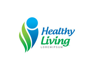 Healthy Living logo symbol or icon template