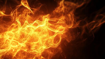 Fototapeta premium Abstract fiery flames with swirling patterns