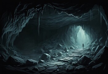 variety scary eerie dark places illustration background