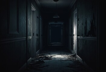 Obraz premium variety scary eerie dark places illustration background