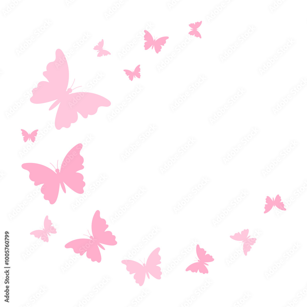 Wall mural Flying Butterfly Silhouette