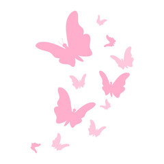 Flying Butterfly Silhouette