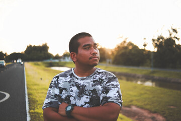 portrait of a dark skin man