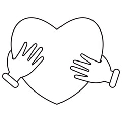 Donate and Giving Line Art