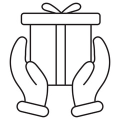 Donate and Giving Line Art