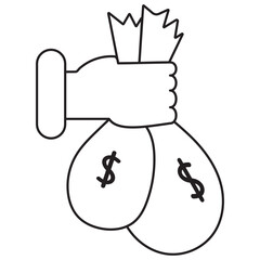 Obraz premium Donate and Giving Line Art