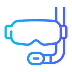 diving mask gradient icon