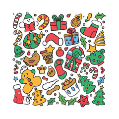 Christmas gift Hand Drawn Doodle Vector Design